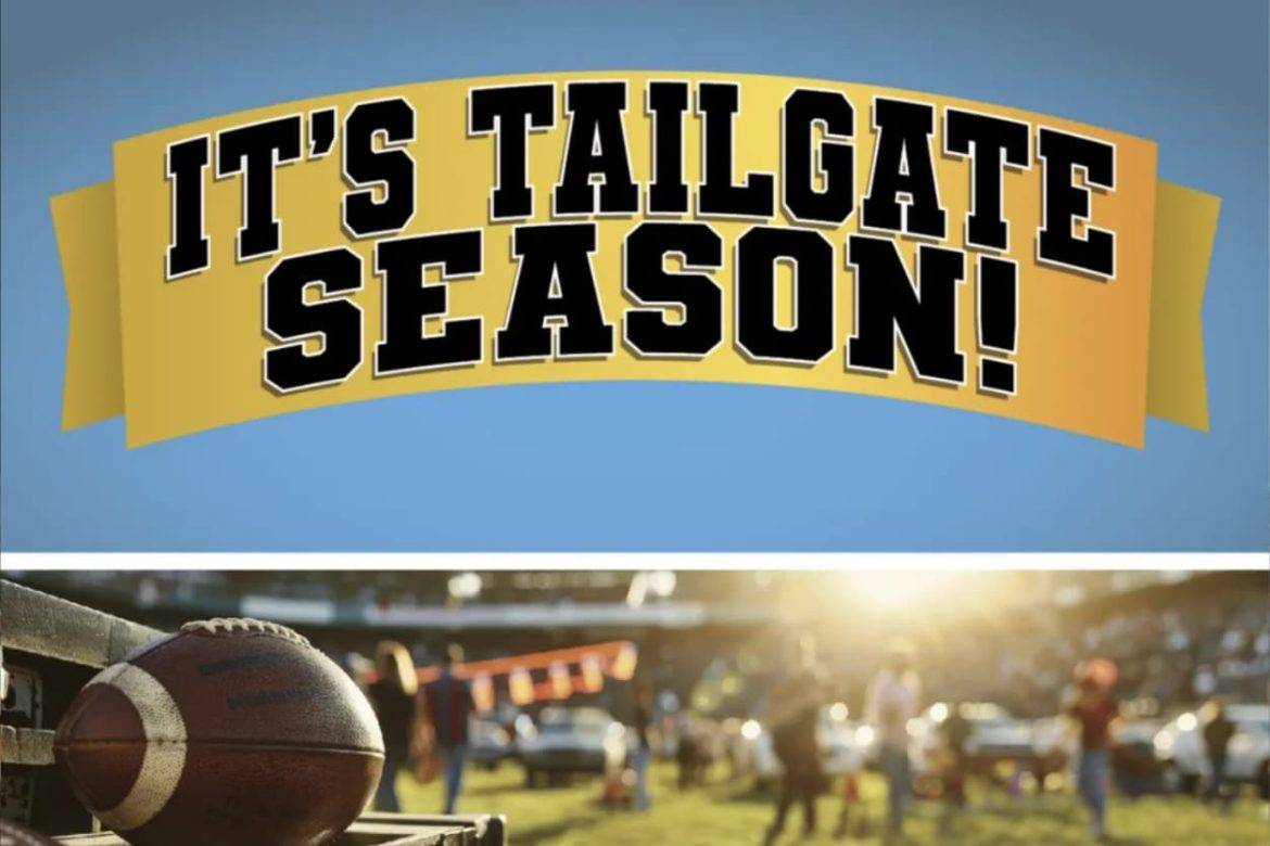 A graphic that says "It's tailgate season"